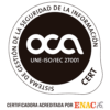 Certificado UNE ISO/IEC 27001 OCA